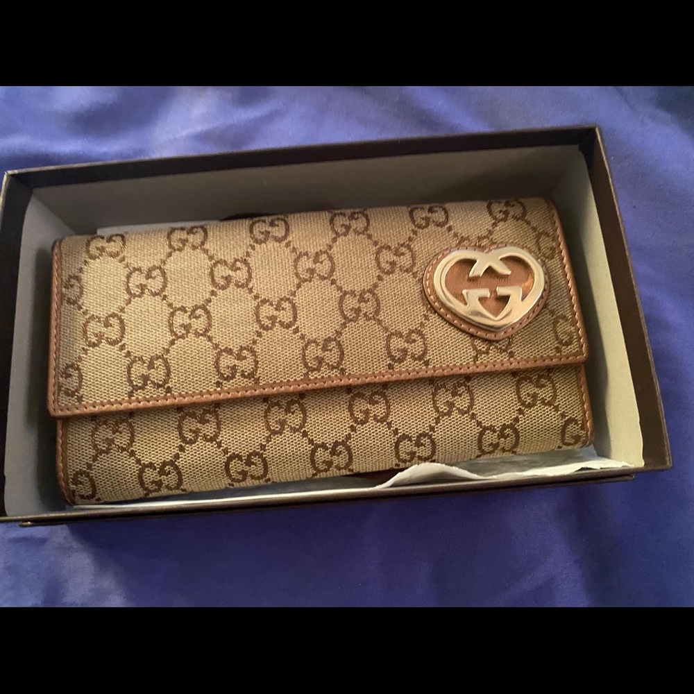 Gucci GG heart canvas wallet - Picture 2 of 10